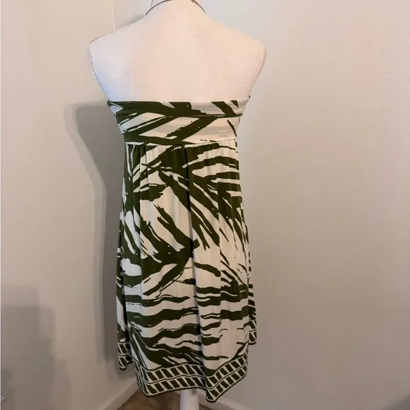 Apt. 9 Olive Green & White Strapless Knot-Front Summer Dress - Picture 5 of 8